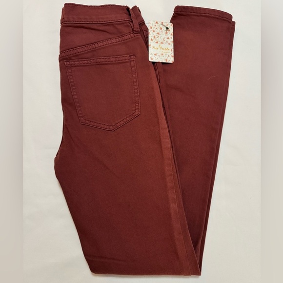 Free People Denim - Free People Women's Skinny Jeans in Color Red Mocha Size 25